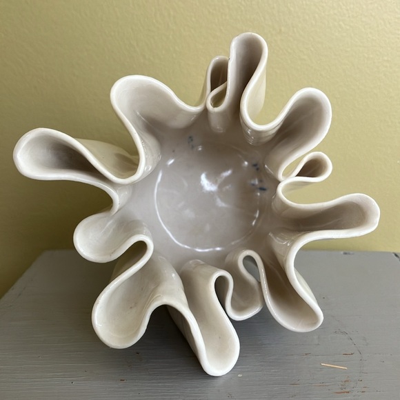 Vintage Draped Handkerchief Porcelain Vase - Carol Barclay - MCM style - Picture 3 of 8